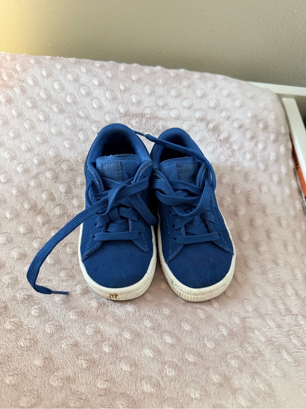 Kids PUMA Blue Casual Lace-Up Sneakers